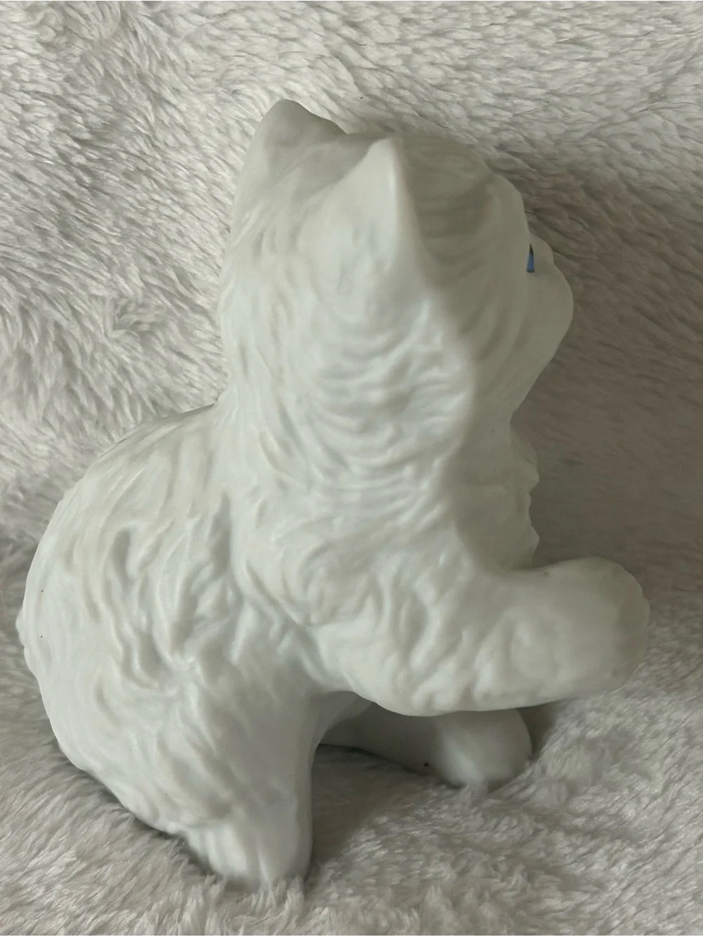 Vintage Homco White Persian Kitten Figurines - Set of 2 (C)
